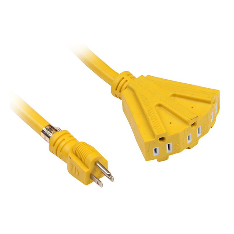 3টি আউটলেট FP-674, FP-678 সহ হেভি-ডিউটি ​​ইউএস প্লাগ এক্সটেনশন কর্ড