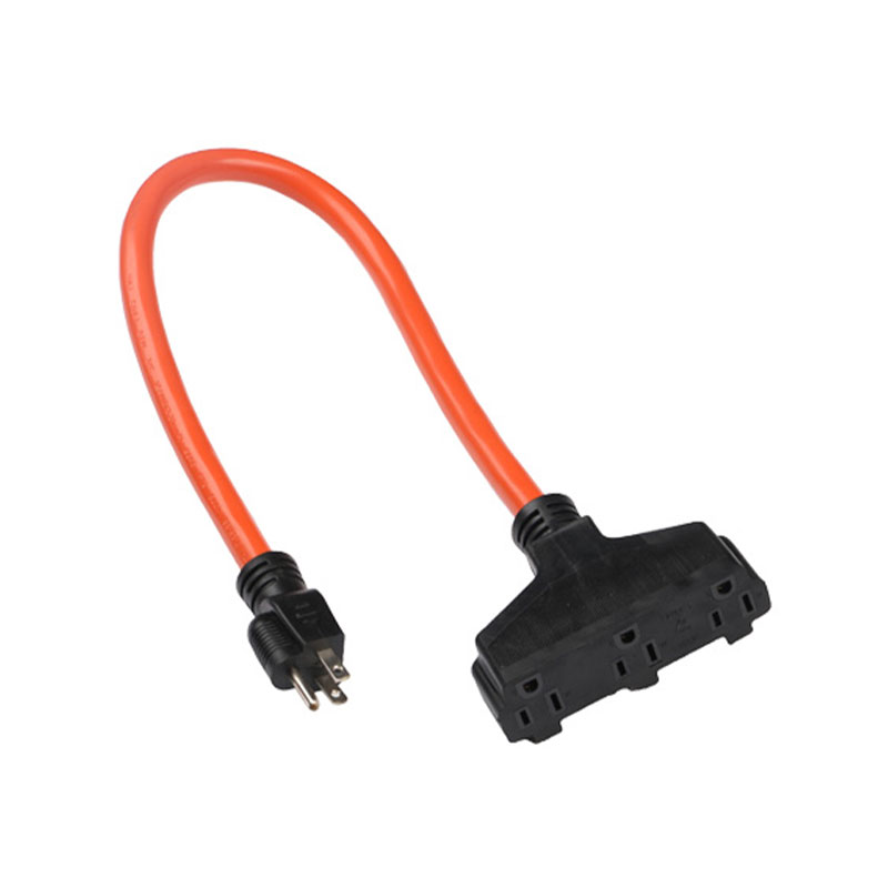 3টি আউটলেট FP-674, FP-678 সহ হেভি-ডিউটি ​​ইউএস প্লাগ এক্সটেনশন কর্ড